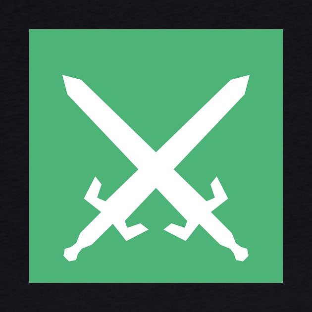 Crossed Swords green by JunkfoodDesign